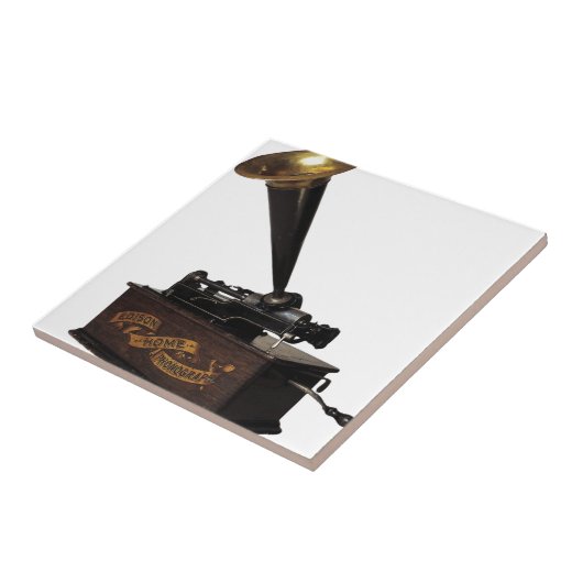 Edison Home Phonograph Tegeltje (Zijkant)