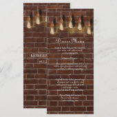 Edison Lightbulbs Industrial Chic Menu (Voorkant / Achterkant)