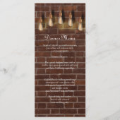 Edison Lightbulbs Industrial Chic Menu (Voorkant)