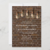  Edison Lightbulbs Industrial Chic Wedding Kaart (Voorkant)