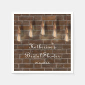  Edison Lightbulbs Industrial Wedding Servet (Voorkant)