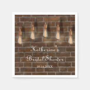 Edison Lightbulbs Industrial Wedding Servet