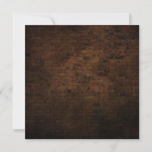 Edison Lights & Industrial Brown Brick Wall Save The Date (Achterkant)