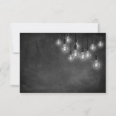 Edison Lights Krijtbord Moderne Kalligrafie RSVP (Achterkant)