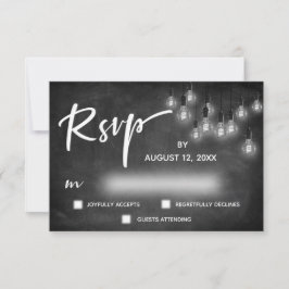 Edison Lights Krijtbord Moderne Kalligrafie RSVP