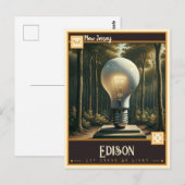 Edison, New Jersey | Antiek Briefkaart (Voorkant / Achterkant)