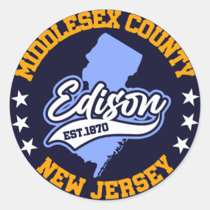 Edison, New Jersey Ronde Sticker