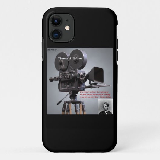 Edison "One More Try" Quote iPhone 5 Hoesje (Achterkant)
