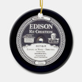 "EDISON Re-Creation" Antiek mini Record Ornament (Voorkant)
