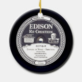 "EDISON Re-Creation" Antiek mini Record Ornament (Achterkant)