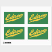 Edison Script Rechthoekige Sticker (Vel)