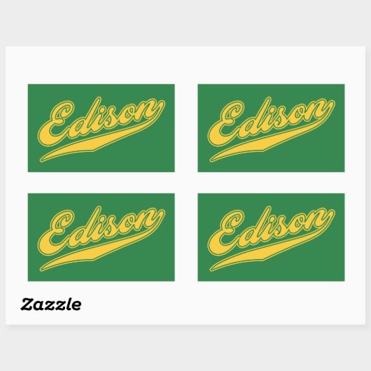 Edison Script Rechthoekige Sticker (Vel)