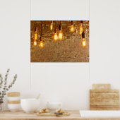 Edison Style Lightbulb Poster (Keuken)