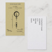 EDISON's ELEKTRISCHE LAMP PATENT - Circa 1880 Visitekaartje (Voorkant / Achterkant)