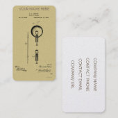 EDISON's ELEKTRISCHE LAMP PATENT - Circa 1880 Visitekaartje (Voorkant / Achterkant)