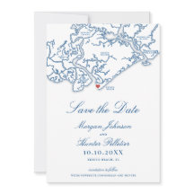 Edisto Beach Save the Date | Edisto Island Kaart