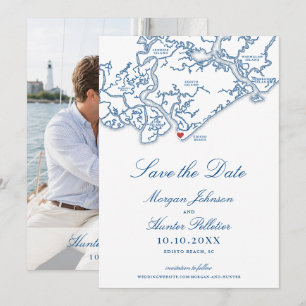 Edisto Beach Save the Date Edisto Island Kaart