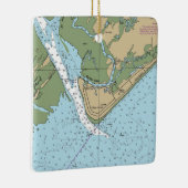 Edisto Beach South Carolina Chart Keramisch Ornament (Rechts)