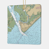 Edisto Beach South Carolina Chart Keramisch Ornament (Links)