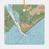 Edisto Beach South Carolina Chart Keramisch Ornament (Achterkant)