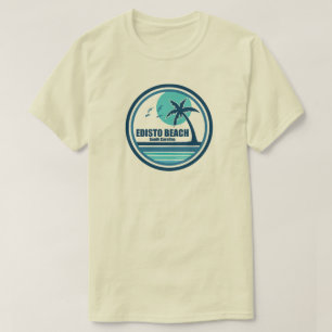 Edisto Beach South Carolina Palmboom Vogels T-shirt