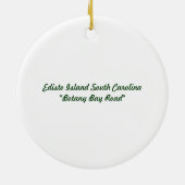 Edisto Island Ornament (Achterkant)
