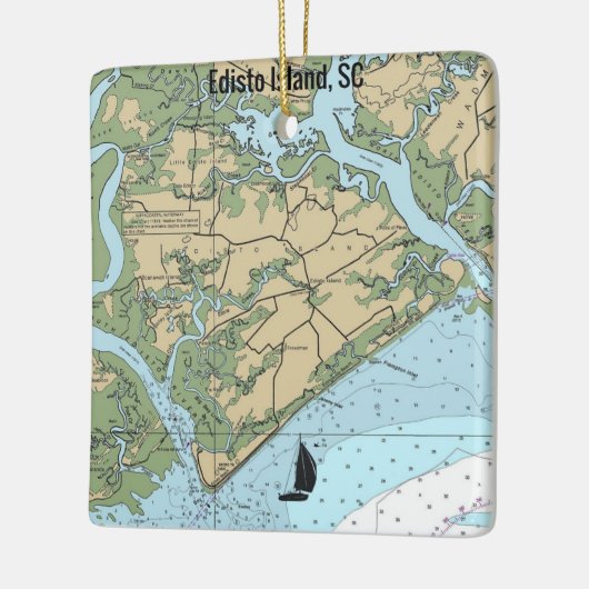 Edisto Island South Carolina Keramisch Ornament (Links)