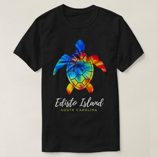 Edisto Island South Olina Zee Schildpad Tie Dye T-shirt (Design voorkant)