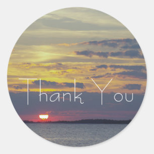 Edisto Island Sunset Ronde Sticker