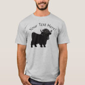 Edit Jouw tekst Highland Koe Kalvervee T-shirt (Voorkant)