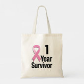 Edit-the-Year Borstkanker - 1 jaar Tote Bag (Achterkant)