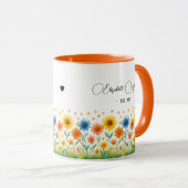 Edit Wildflower Gift | Name & Established Year Mok (Voorkant rechts)