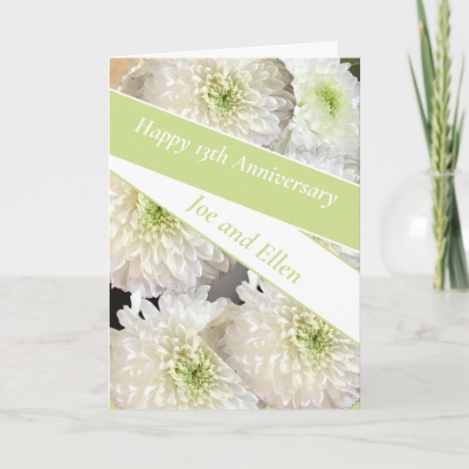 Editable 13th Wedding Jubileum Kaart (Voorkant)