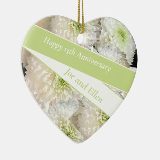 Editable 13th Wedding Jubileum Keramisch Ornament (Rechts)