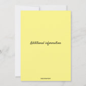 Editable 1950s Birthday Party Invitation Kaart (Achterkant)