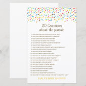 Editable 20 Vragen over het Baby shower van Ouders (Voorkant / Achterkant)