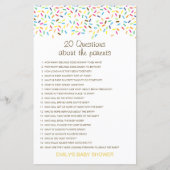 Editable 20 Vragen over het Baby shower van Ouders (Voorkant)