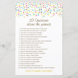 Editable 20 Vragen over het Baby shower van Ouders