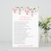 Editable 20 Vragen over het Baby shower van Ouders (Staand voorkant)