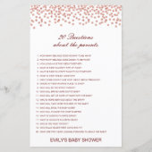 Editable 20 Vragen over het Baby shower van Ouders (Voorkant)