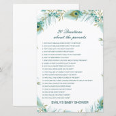 Editable 20 Vragen over het Baby shower van Ouders (Voorkant / Achterkant)