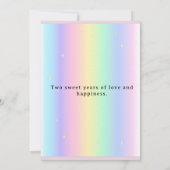 Editable 2nd Birthday Invitation Cute Elephant Kaart (Achterkant)