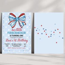 EDITABLE 4th of July 1st Birthday Invitation Patri