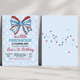 EDITABLE 4th of July 1st Birthday Invitation Patri Kaart
