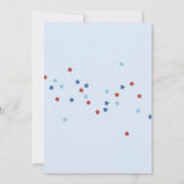 EDITABLE 4th of July 1st Birthday Invitation Patri Kaart (Achterkant)