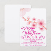 Editable A Little Wildflower Baby Shower Invitatio (Voorkant / Achterkant)