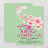 Editable A Little Wildflower Baby Shower Invitatio Save The Date (Voorkant / Achterkant)