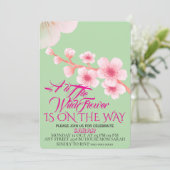 Editable A Little Wildflower Baby Shower Invitatio Save The Date (Staand voorkant)