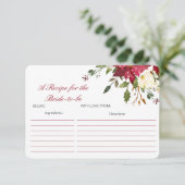 Editable A Recipe for the Bride-to-be Card Informatiekaartje (Staand voorkant)