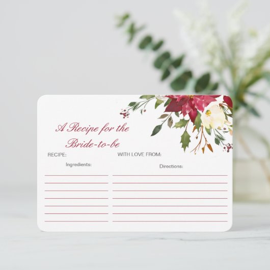 Editable A Recipe for the Bride-to-be Card Informatiekaartje (Staand voorkant)